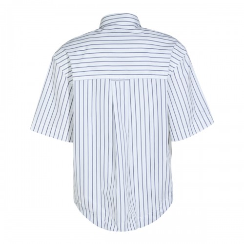 WHITE AND BLUE COTTON SHIRT 2