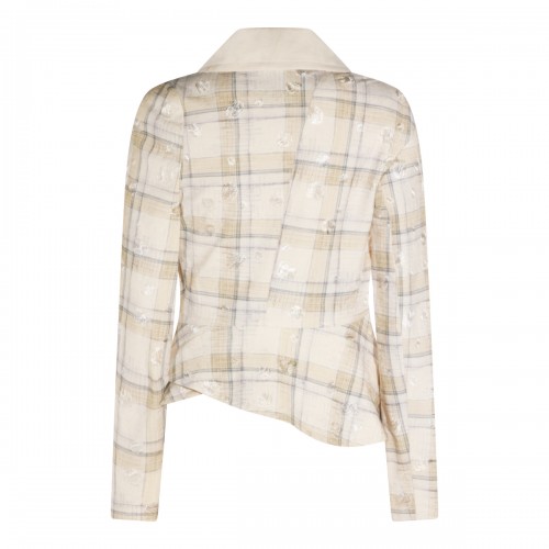 ECRU CHECK BLAZER