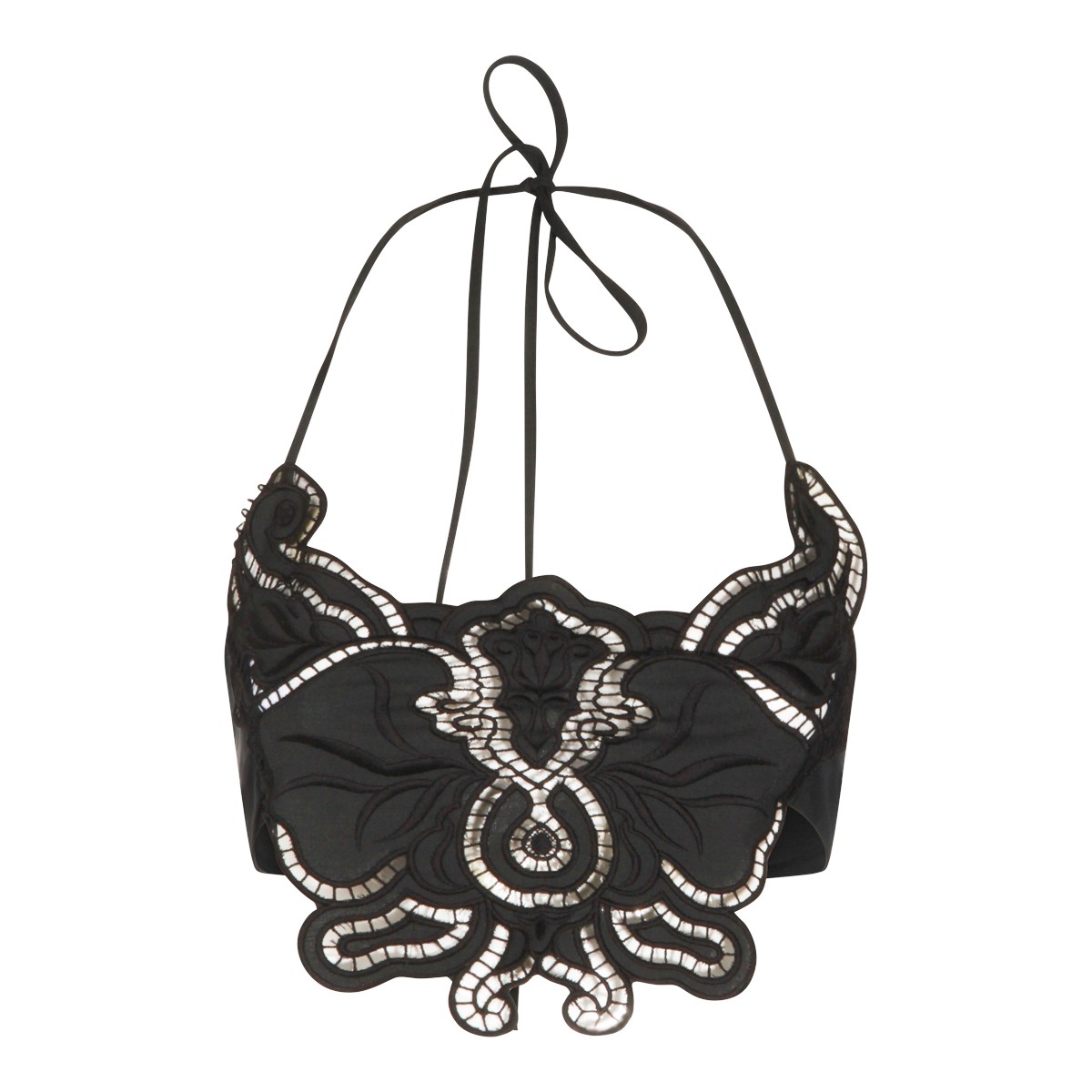 BLACK LACE FLOREAL TOP