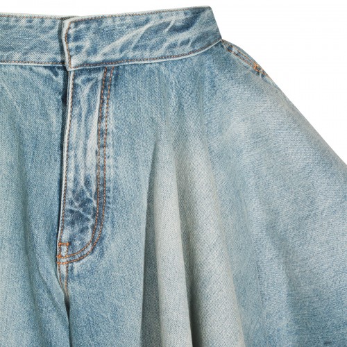 FADED BLUE PANELLED DENIM JEANS