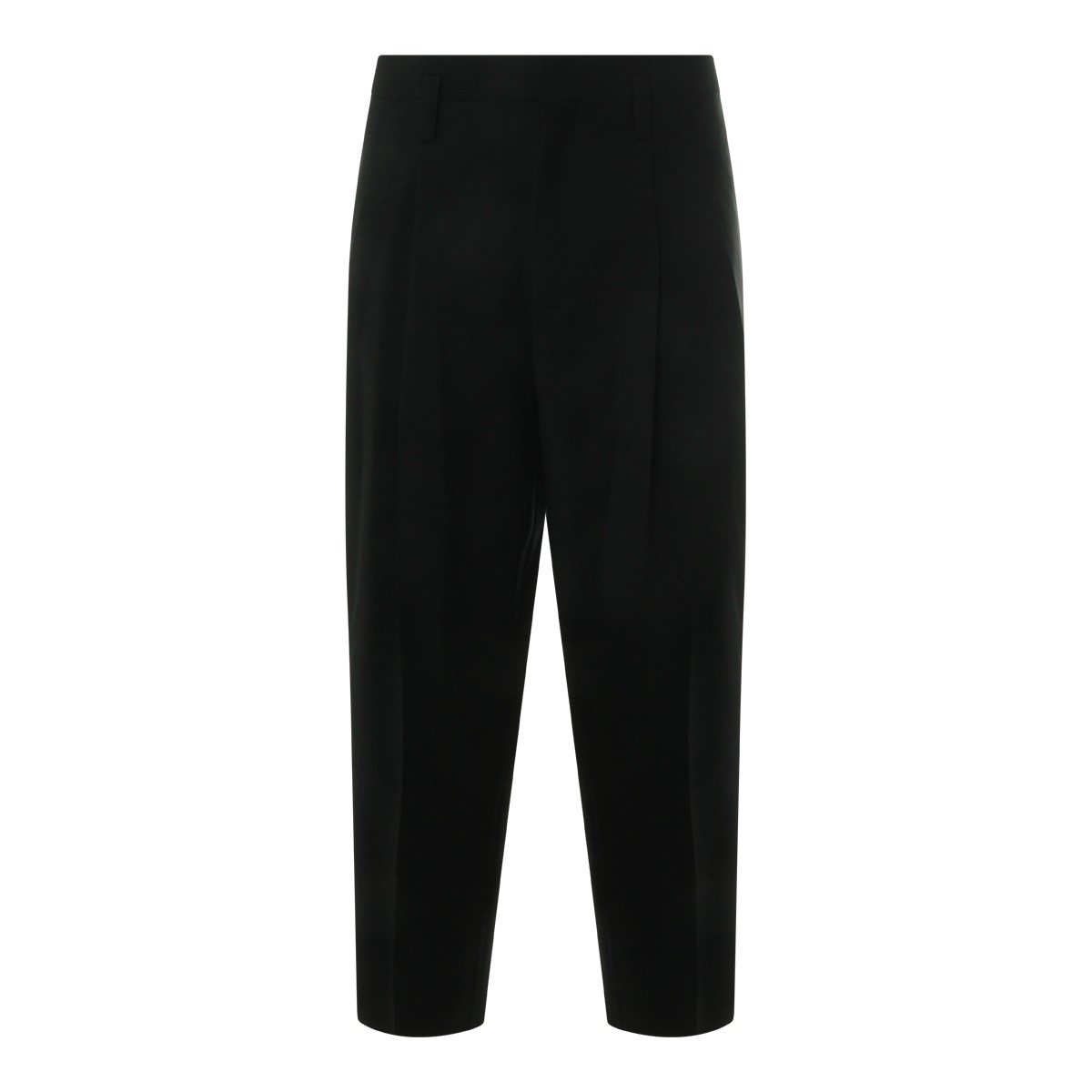BLACK VIRGIN WOOL PANTS