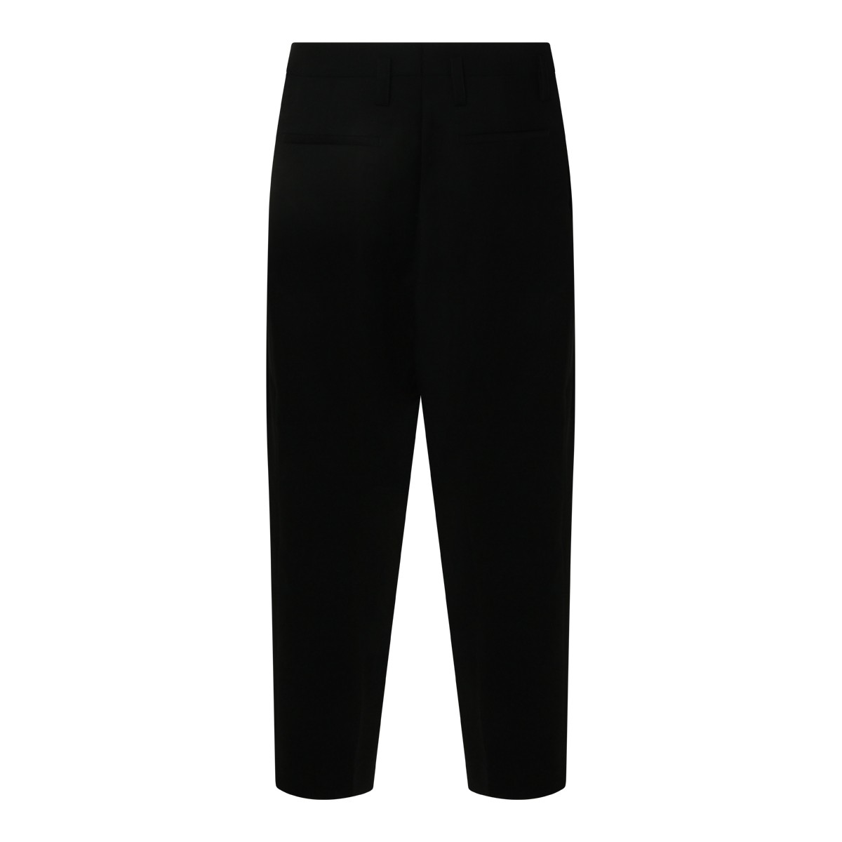 BLACK VIRGIN WOOL PANTS