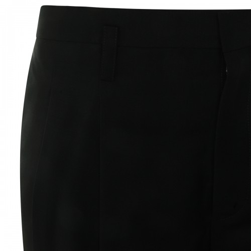 BLACK VIRGIN WOOL PANTS