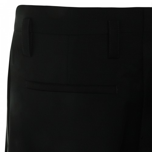 BLACK VIRGIN WOOL PANTS