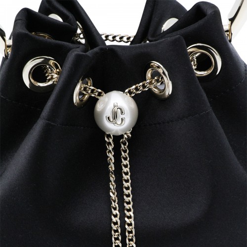 BLACK AND LIGHT GOLD BON BON TOP HANDLE BAG