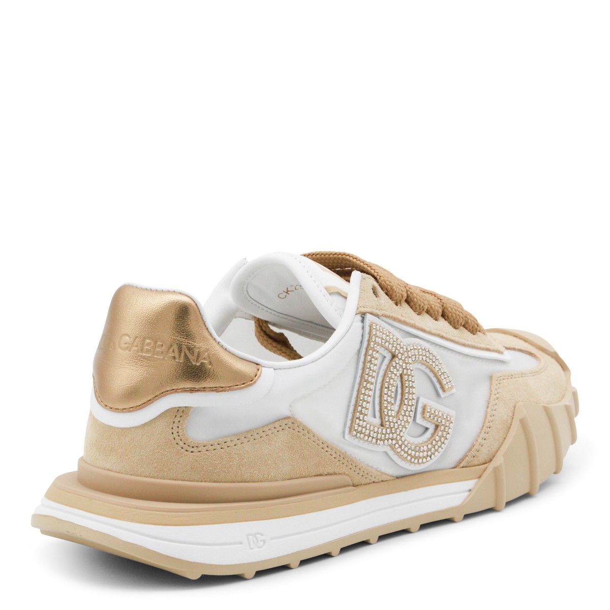 WHITE AND BEIGE SNEAKERS