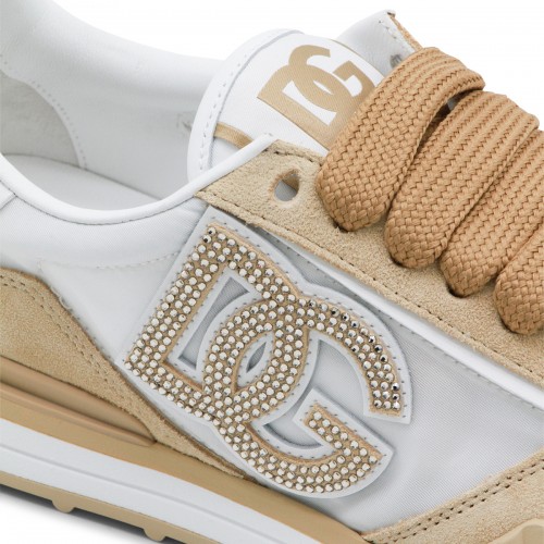 WHITE AND BEIGE SNEAKERS