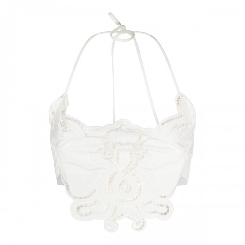 WHITE PEARL FLOREAL TOP