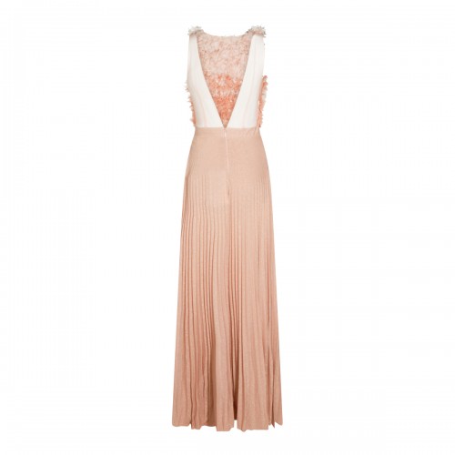 PINK NUDE AND BUTTER LONG DRESS