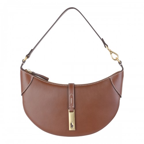BROWN LEATHER SHOULDER BAG