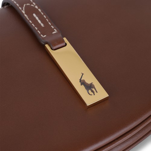 BROWN LEATHER SHOULDER BAG