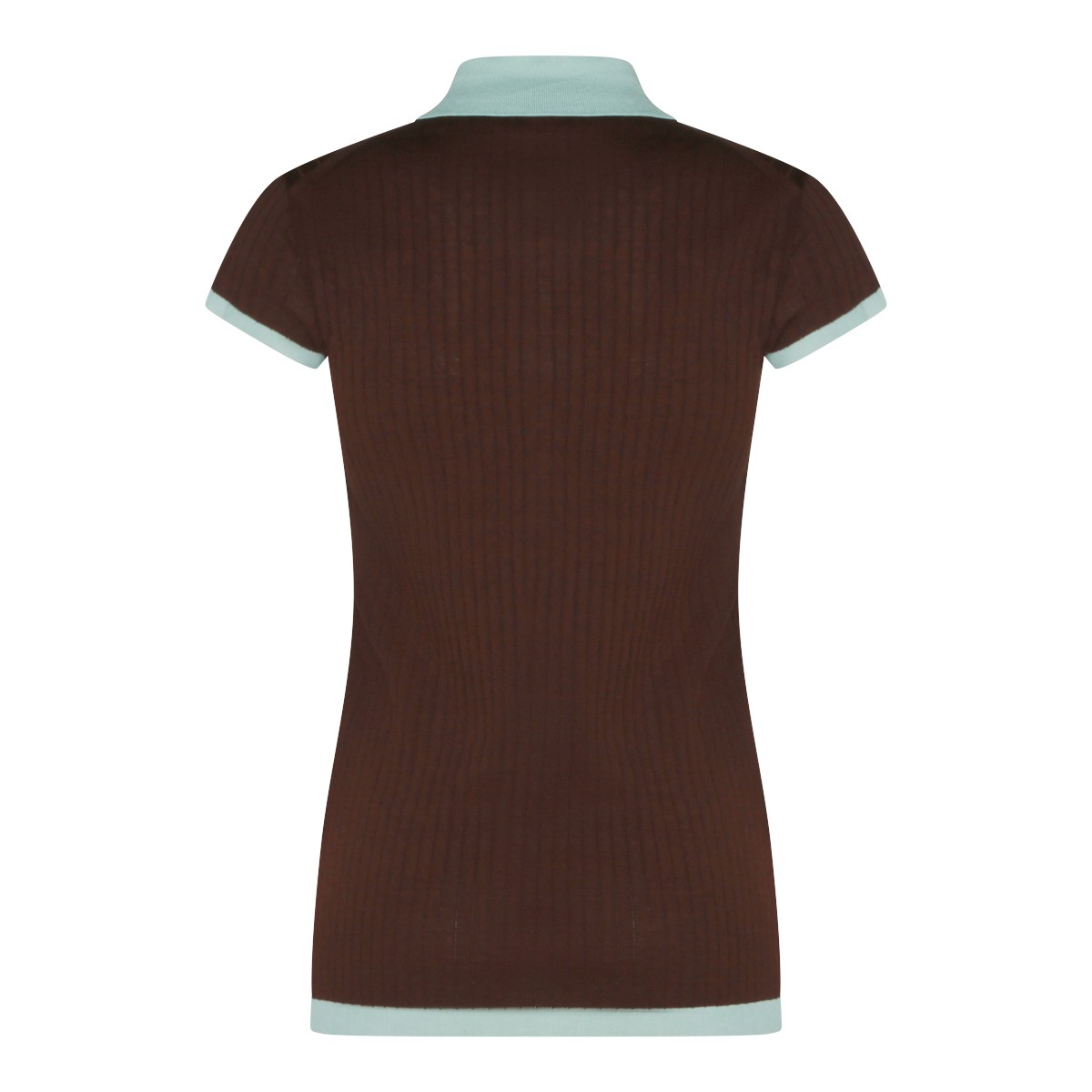 BROWN AND LIGHT BLUE COTTON STRETCH...