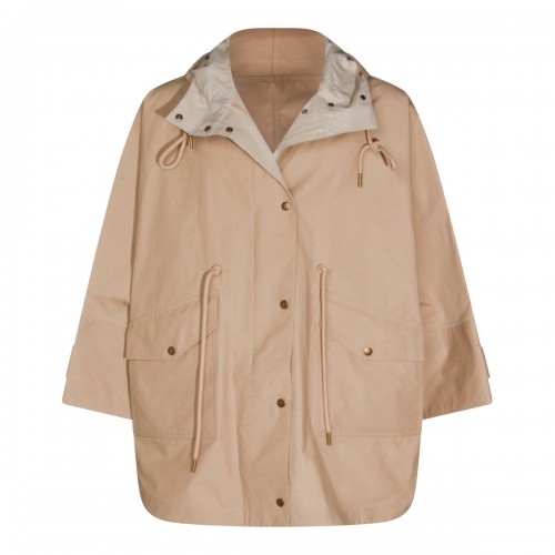 BEIGE COTTON BRUNNERA CAPE