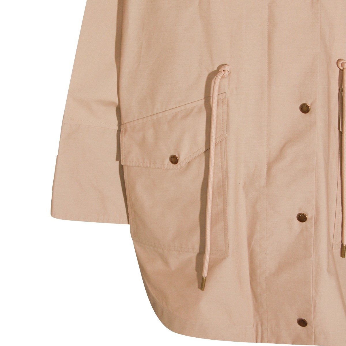 BEIGE COTTON BRUNNERA CAPE