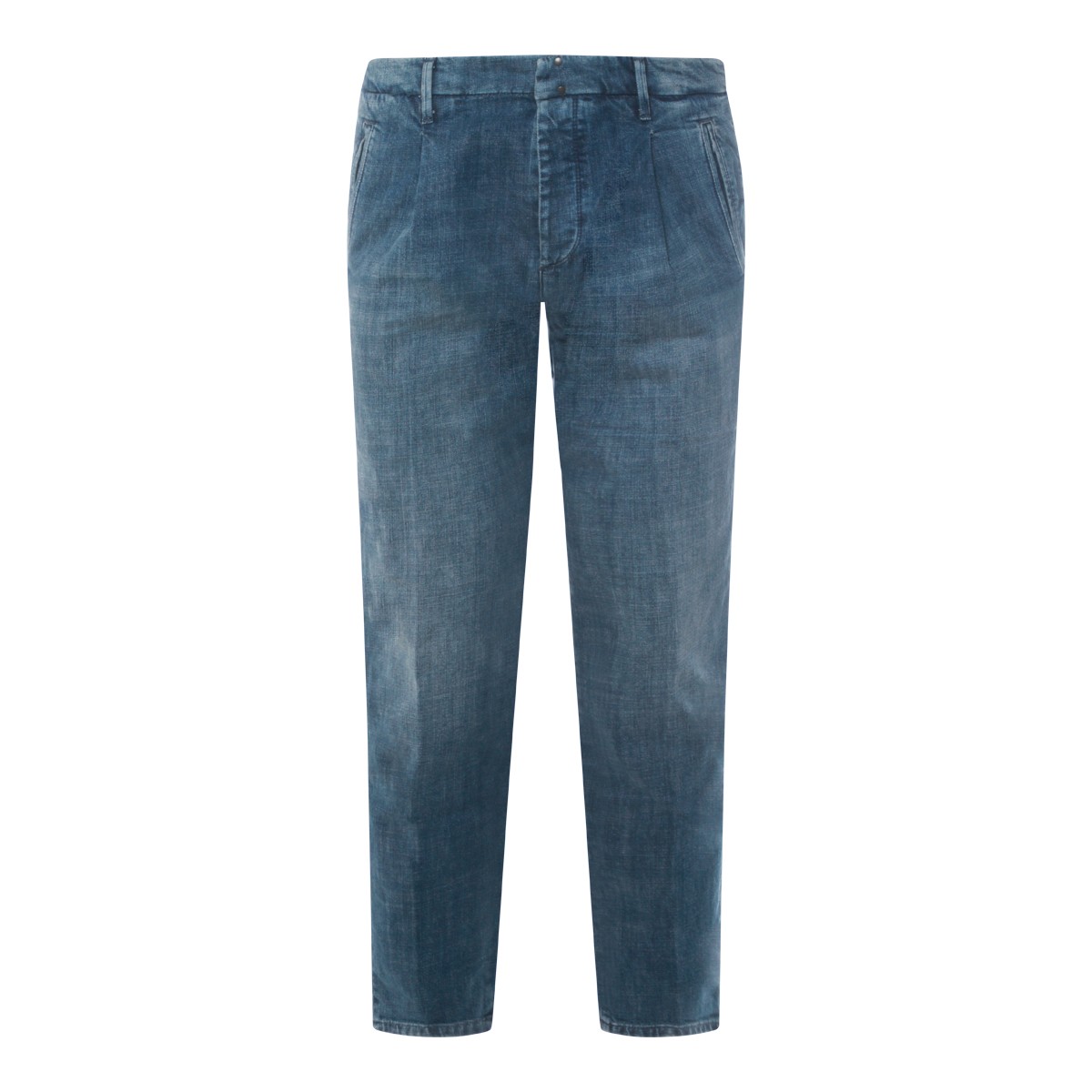 MID BLUE COTTON JEANS