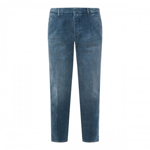 MID BLUE COTTON JEANS