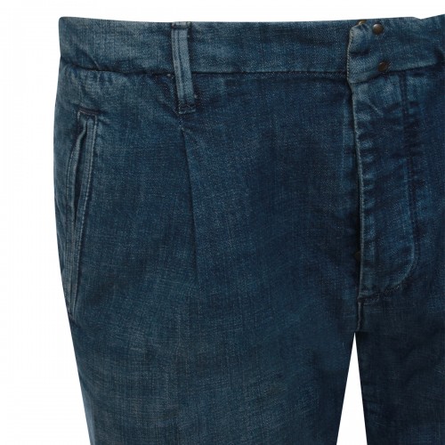 MID BLUE COTTON JEANS