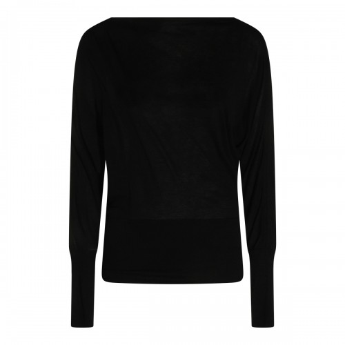 BLACK VISCOSE TOP