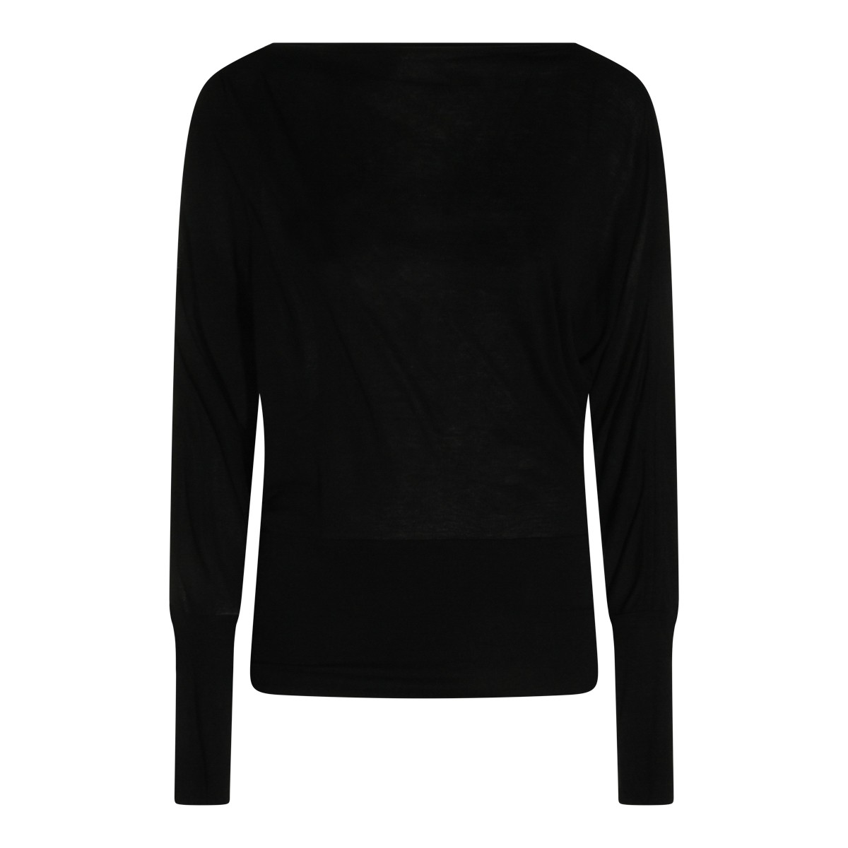 BLACK VISCOSE TOP