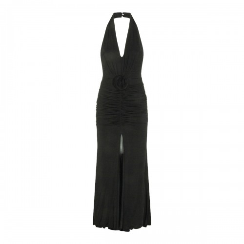 BLACK VISCOSE DRESS