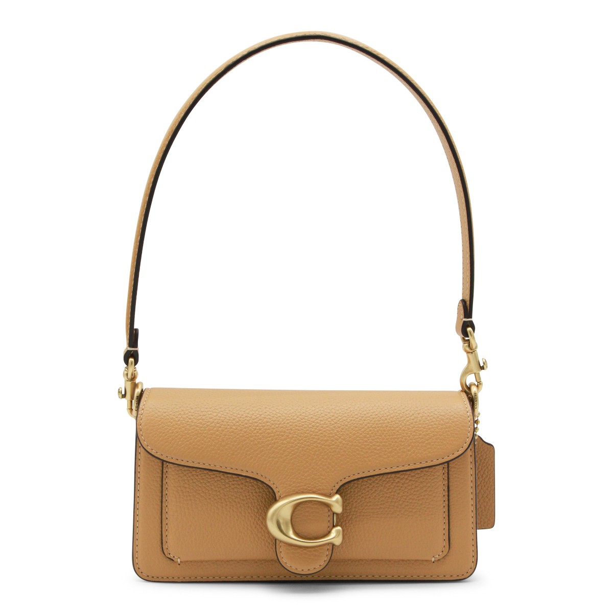 BEIGE LEATHER TABBY SHOULDER BAG