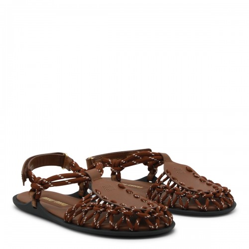 BROWN LEATHER FLATS 2