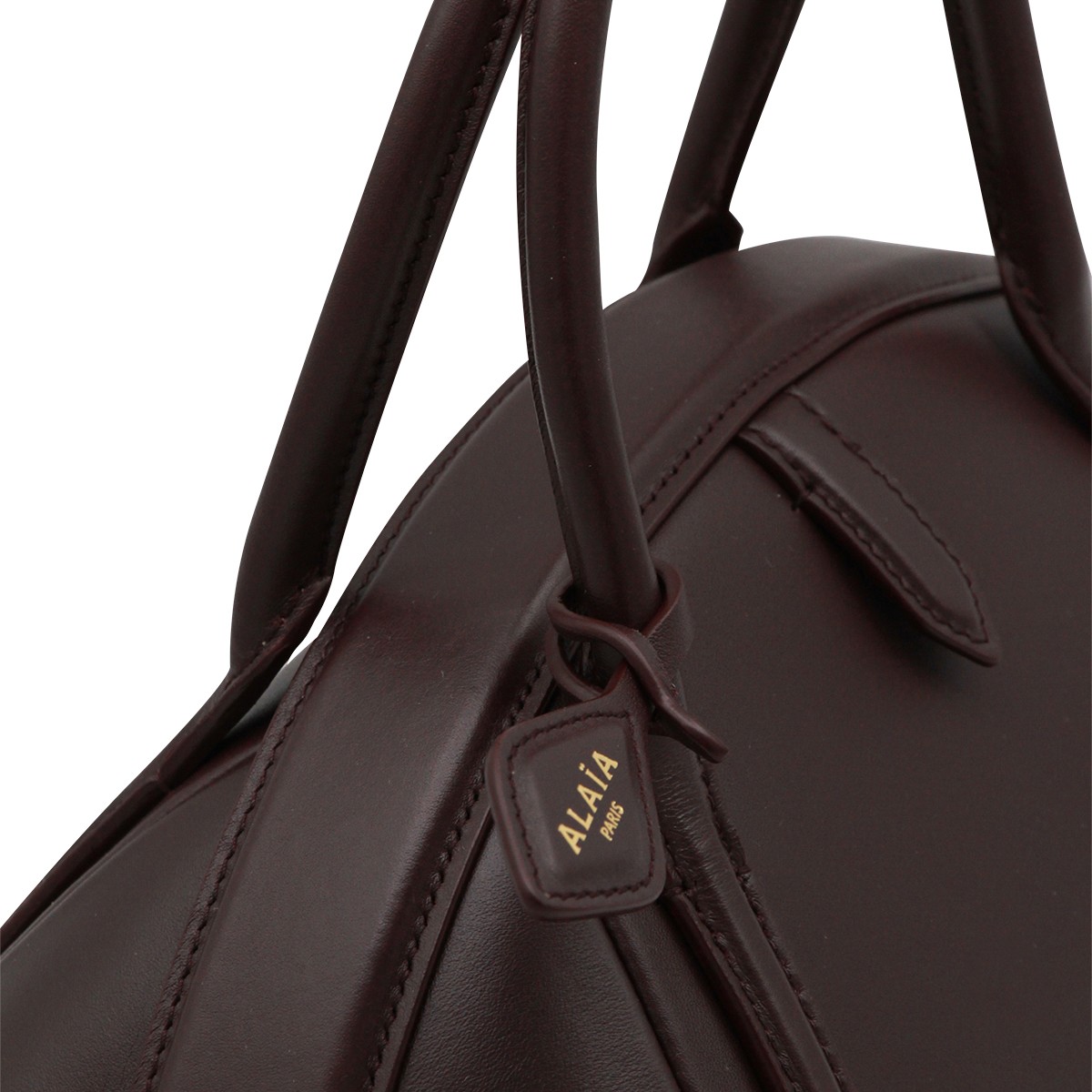 BORDEAUX LEATHER PURSE TOP HANDLE BAG