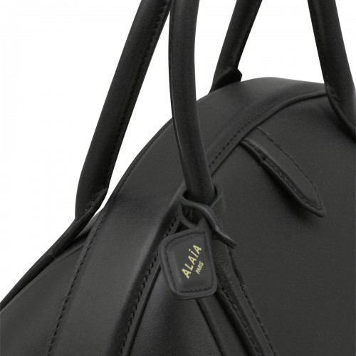 BLACK LEATHER PURSE TOP HANDLE BAG