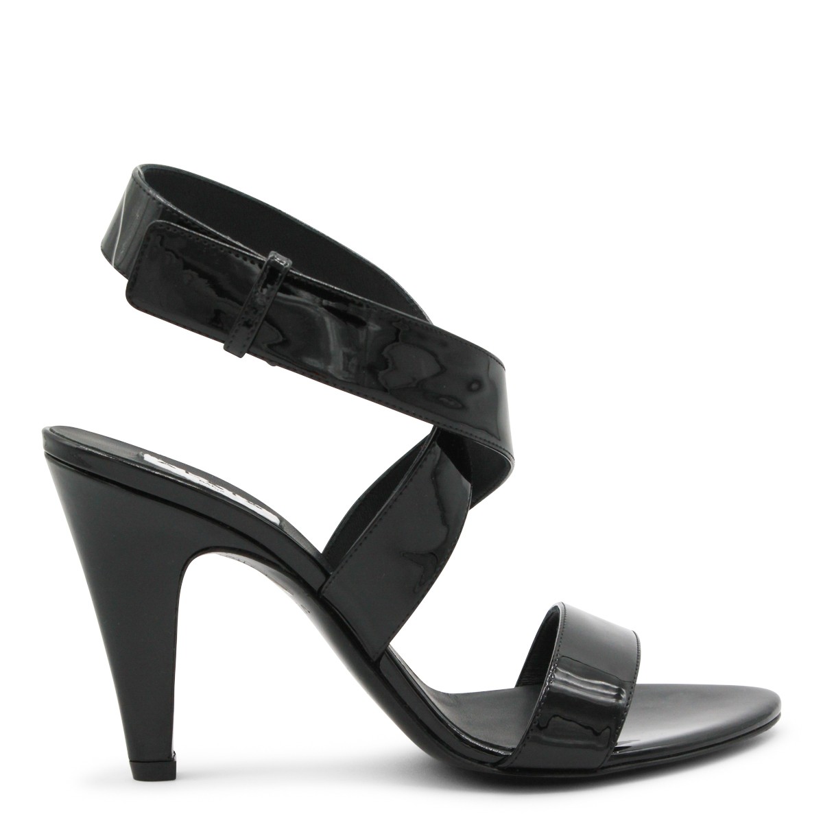 BLACK LEATHER SANDALS