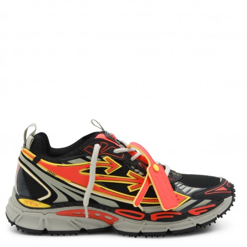 BLACK AND ORANGE BE RIGHT BACK SNEAKERS