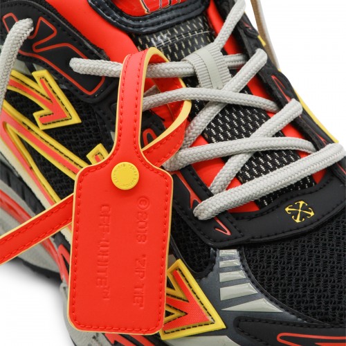 BLACK AND ORANGE BE RIGHT BACK SNEAKERS