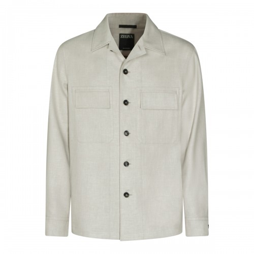 SAND LINEN CASUAL JACKET