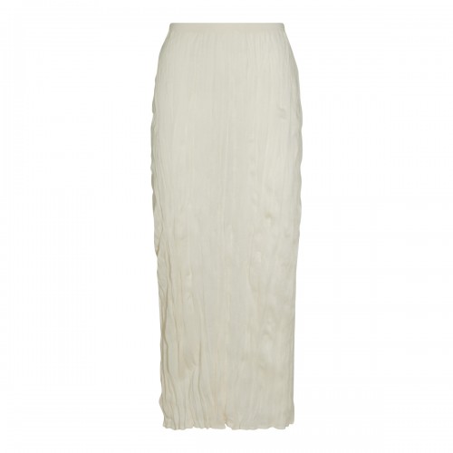 WHITE VISCOSE SKIRT