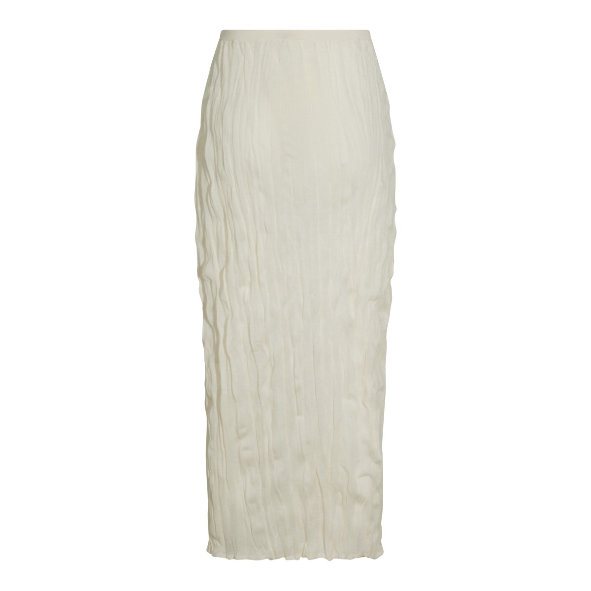 WHITE VISCOSE SKIRT