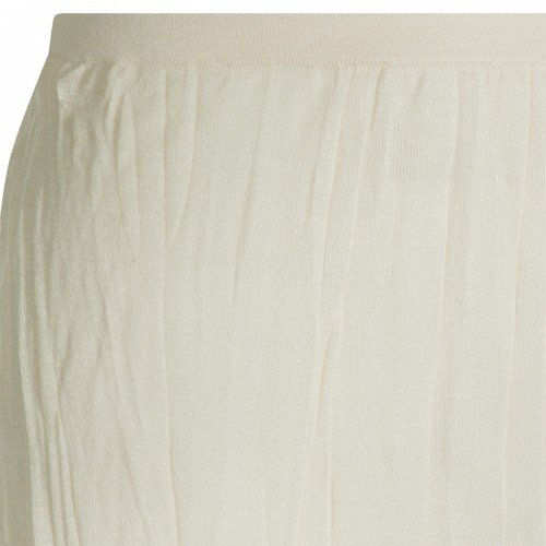 WHITE VISCOSE SKIRT