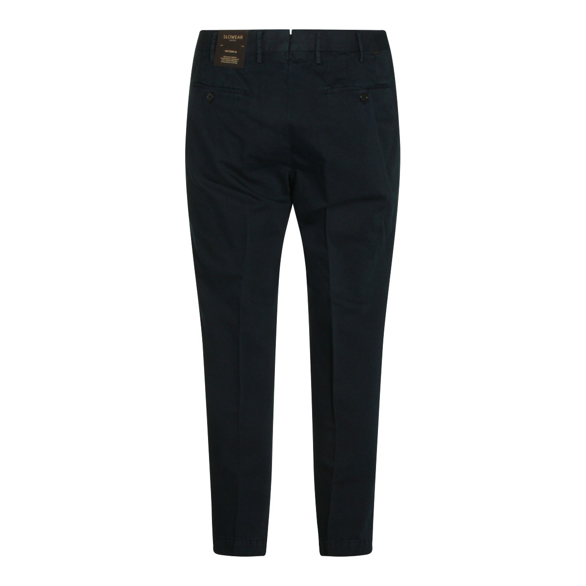 NAVY COTTON LINEN BLEND PANT