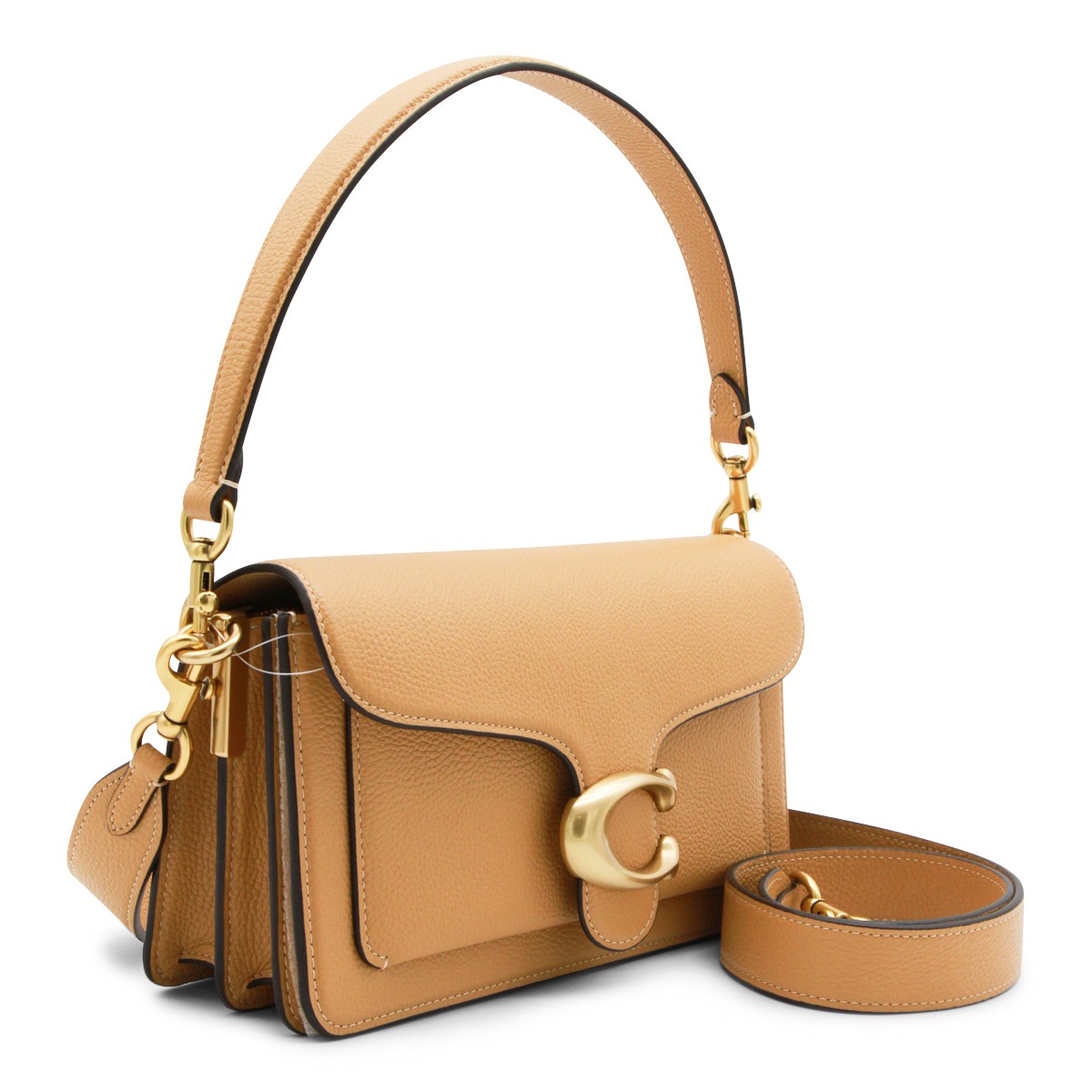 BROWN LEATHER TABBY 26 TOP HANDLE BAG