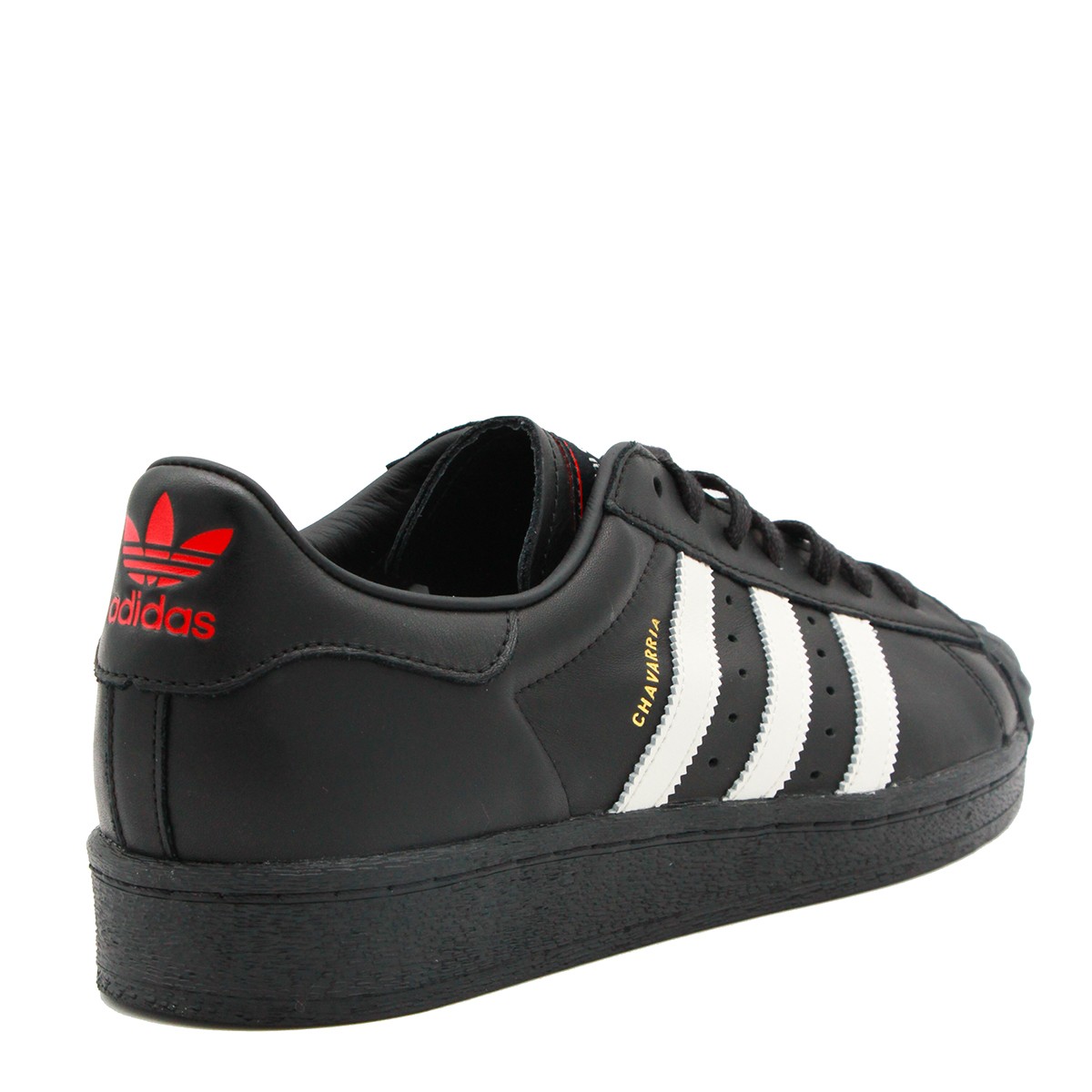 BLACK LEATHER SUPERSTAR SNEAKERS