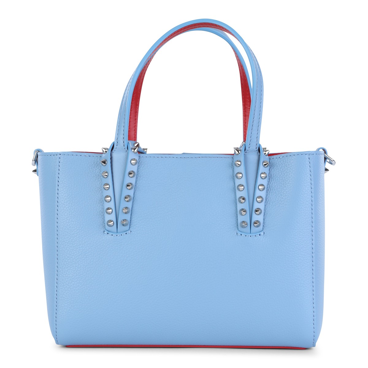 LIGHT BLUE LEATHER CABATA...