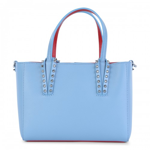 LIGHT BLUE LEATHER CABATA SOFT MINI TOTE