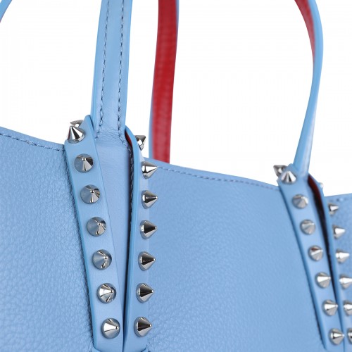 LIGHT BLUE LEATHER CABATA SOFT MINI TOTE