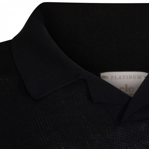 DARK BLUE COTTON POLO SHIRT