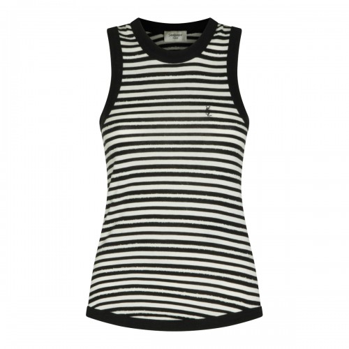 BLACK AND WHITE COTTON TOP