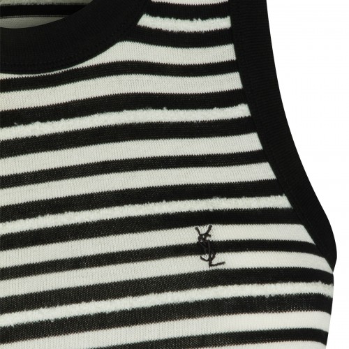 BLACK AND WHITE COTTON TOP