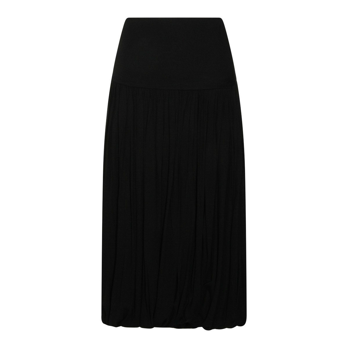 BLACK VISCOSE SKIRT