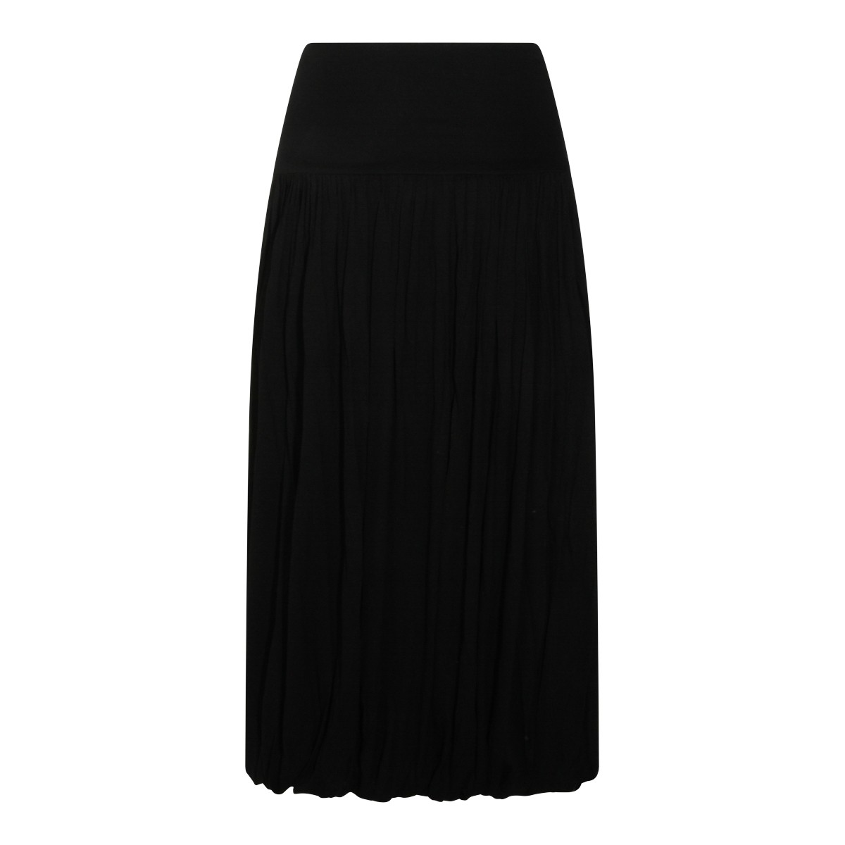 BLACK VISCOSE SKIRT