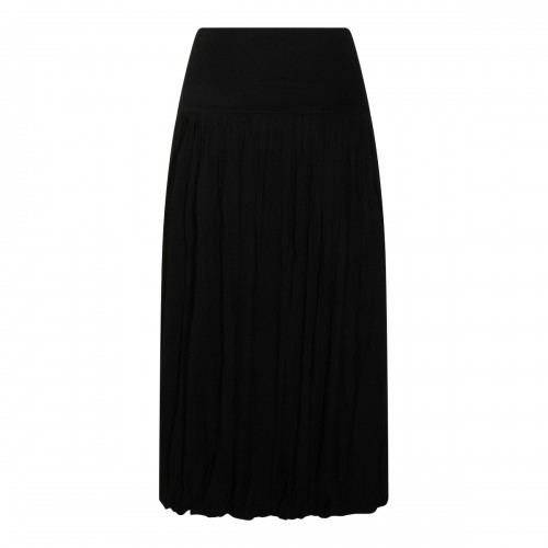 BLACK VISCOSE SKIRT