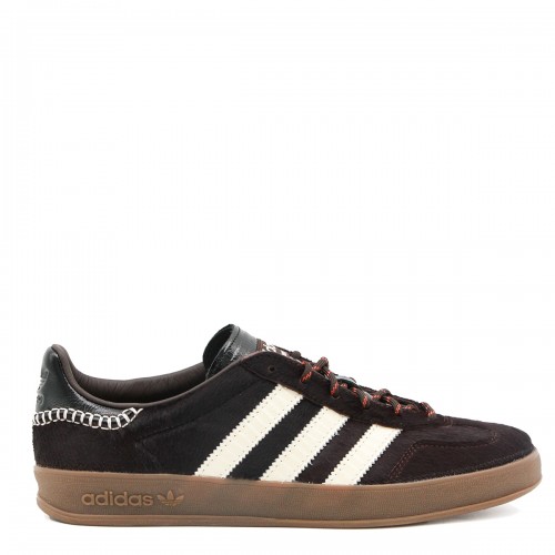 BROWN LEATHER GAZELLE PONY SNEAKERS
