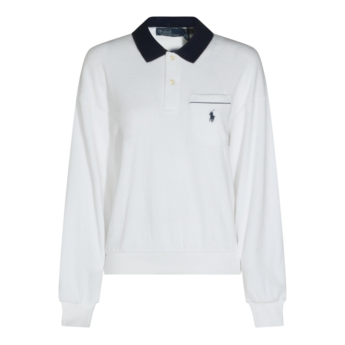 WHITE COTTON POLO SHIRT