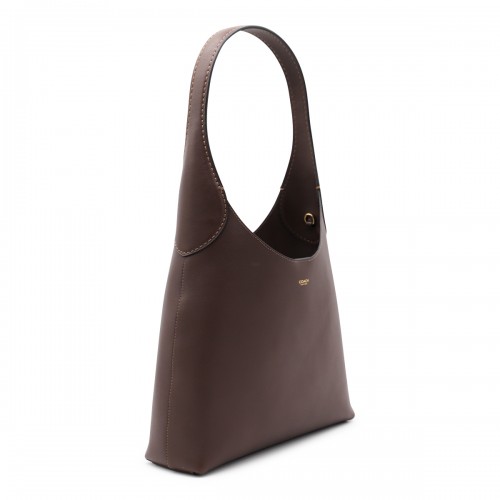 BROWN LEATHER BROOKLYN TOTE 2